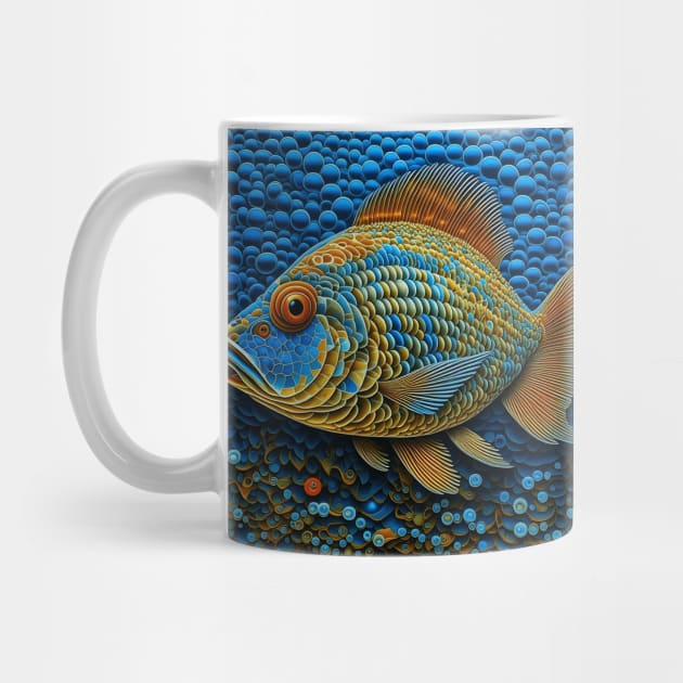 [AI Art] Fish in the sea, Optical Art Style by Sissely